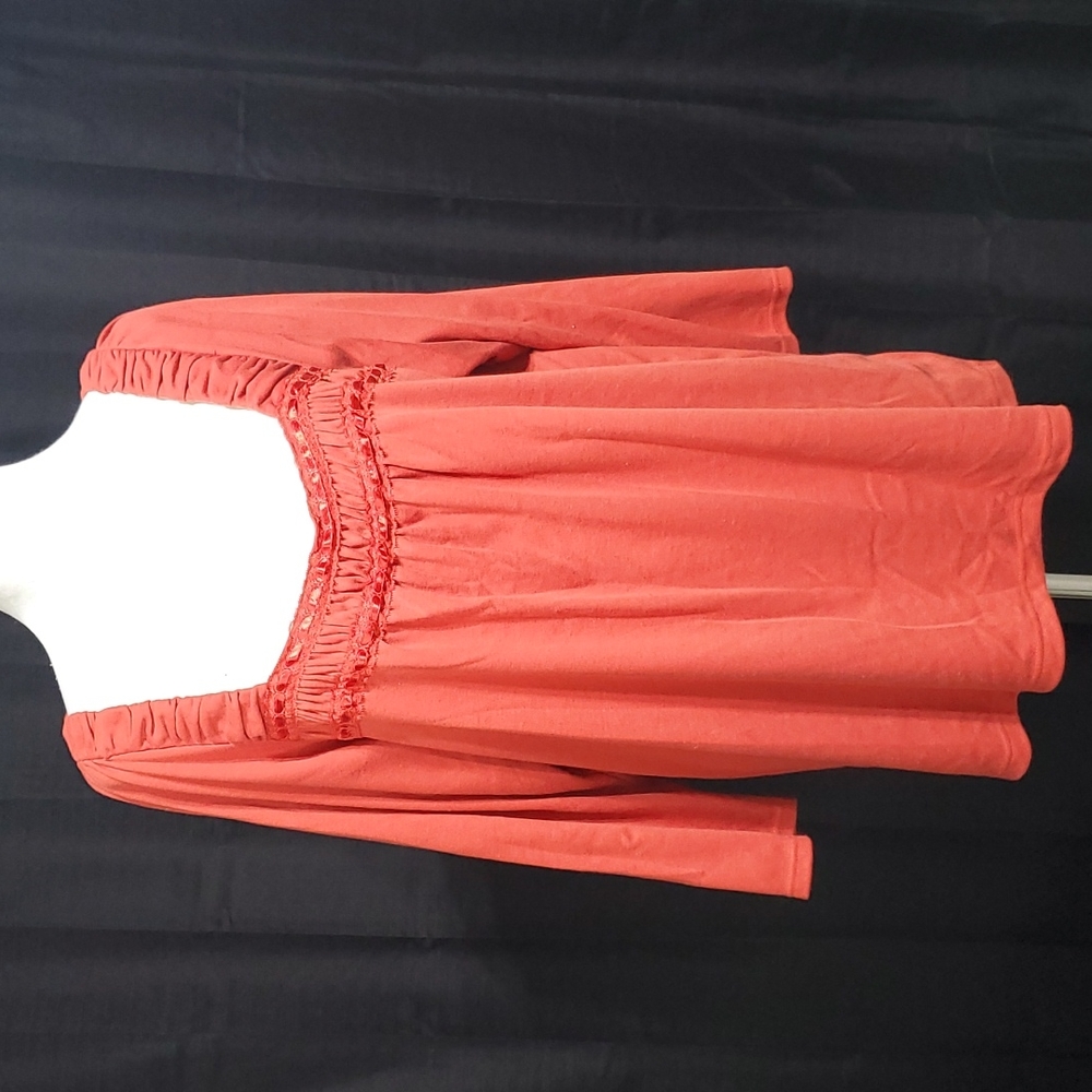 Vtg Roaman's square neck tunic top